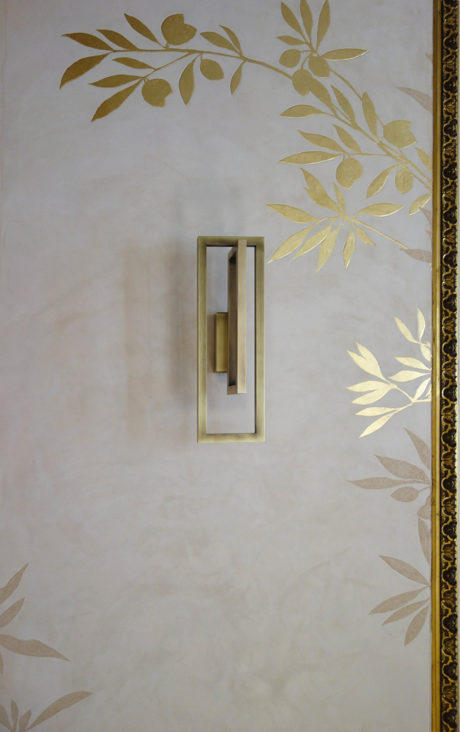 motifs végétaux feuille d'or