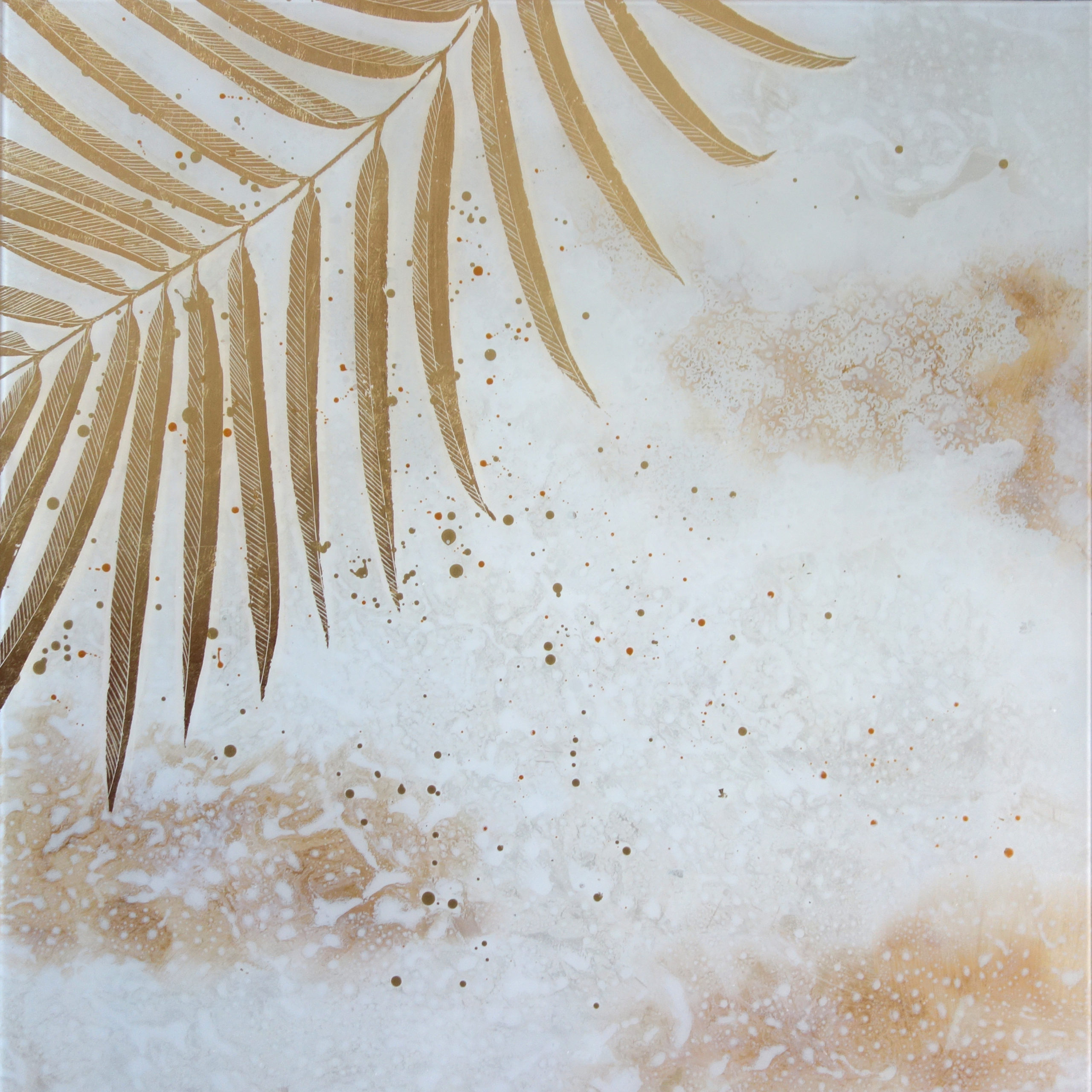 Verre églomisé Palme