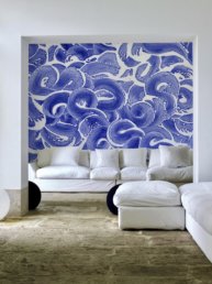 décor installé remous bleu l'atelier du mur wallpaper